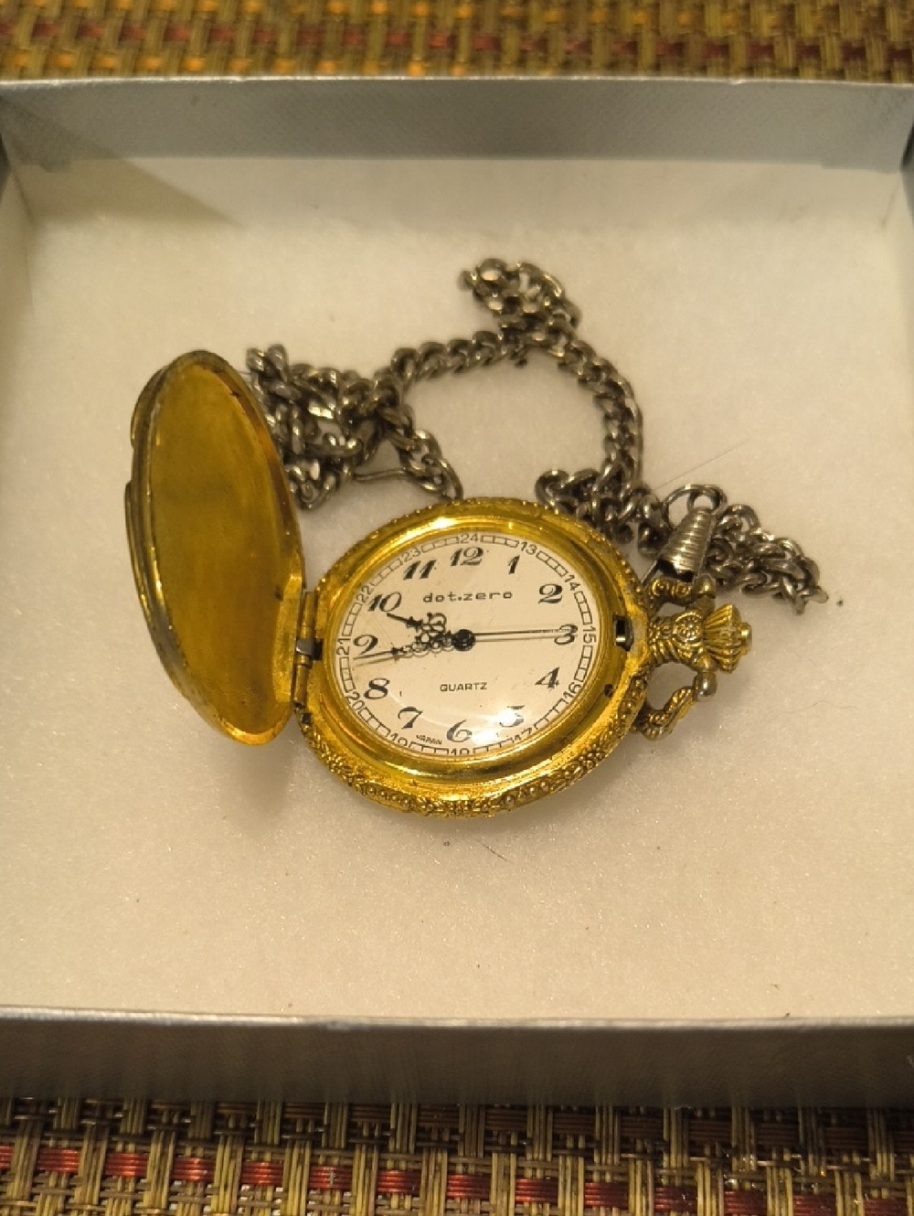 dot.zero Gold-Tone Pocket Watch Necklace - Men's Accessory